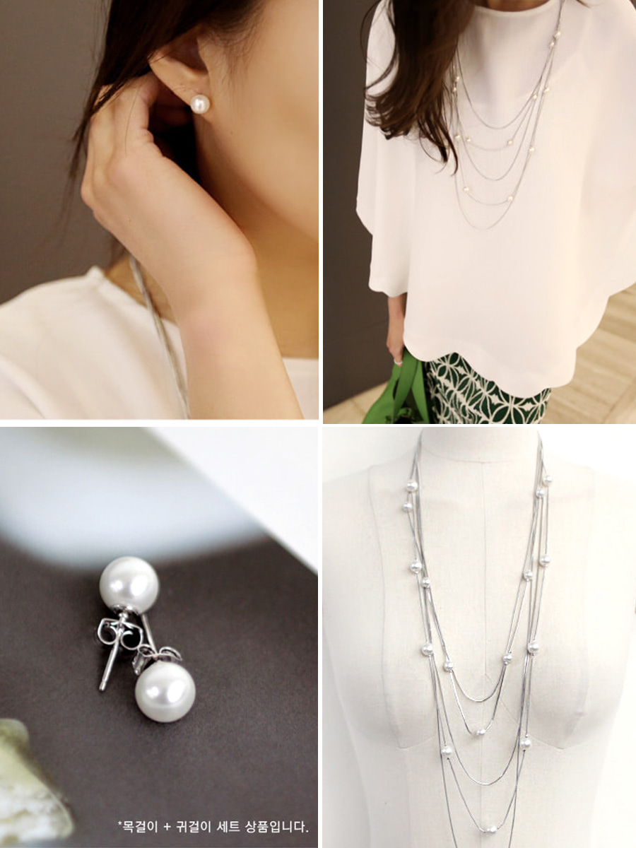 no.a1125 오블리 necklace &amp; earing